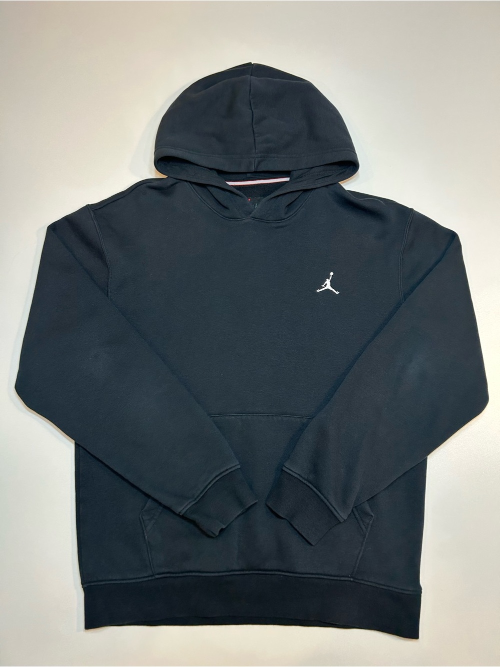 Nike Air Jordan Essentials Fleece Pullover Hoodie Black White Jumpman Logo